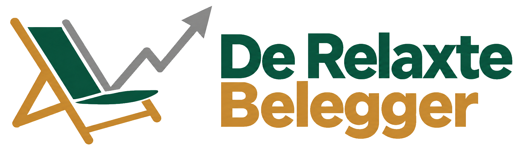 De Relaxte Belegger – logo met ligstoel en koerslijn